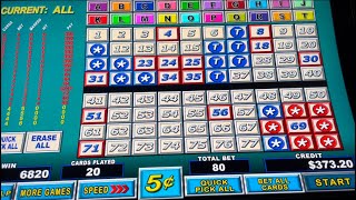 Multicard Keno @ The Plaza Downtown Vegas $8 Bets #kenonation screenshot 2