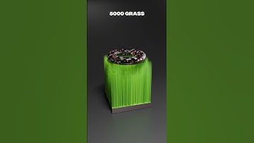Blender 3D Grass Simulation | Satisfying ASMR Physics Animation