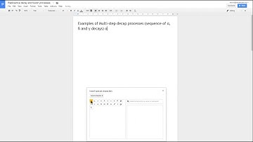 Special Characters in Google Docs