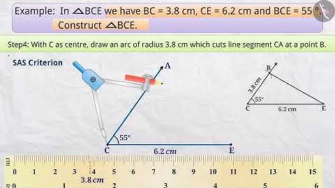 Construction of a triangle based on SAS criterion  | Part 2/3 | English | Class 7
