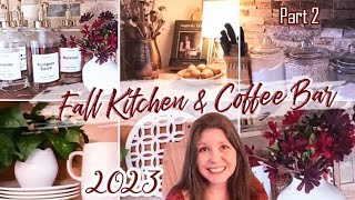 🍂NEW!! COZY OCTOBER FALL KITCHEN DECORATE WITH ME| FALL COFFEE BAR \& KITCHEN REFRESH
