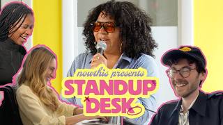 Carolina Montesquieu Gets Pushed on the Subway Standup Desk