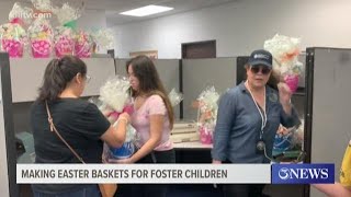 Family fills in for church group to provide Easter baskets to foster children