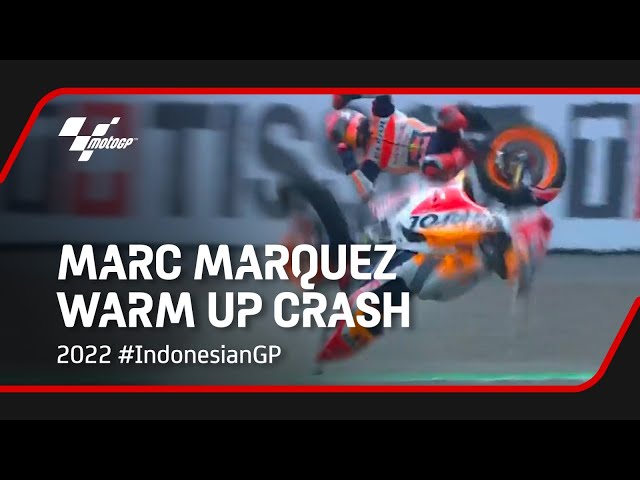 Marc Marquez' MotoGP™ Warm Up Crash | 2022 #IndonesianGP class=