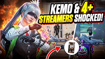 Kemo & 4+ Streamers Shocked After This‼️💀 | Rare vs Streamers☠️ | Fastest 4 finger player🔥 | BGMI🔱