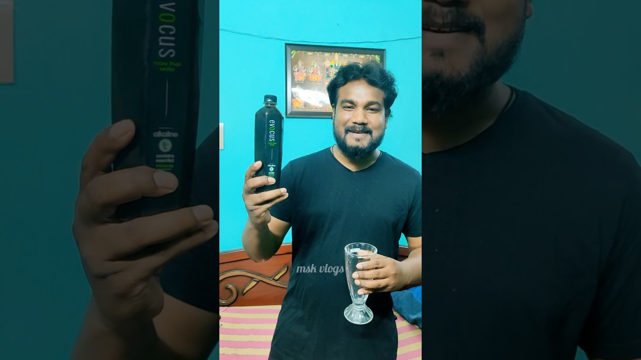 500ml Black Water ₹500😱 Evocus Alkaline Celebrity Drink 