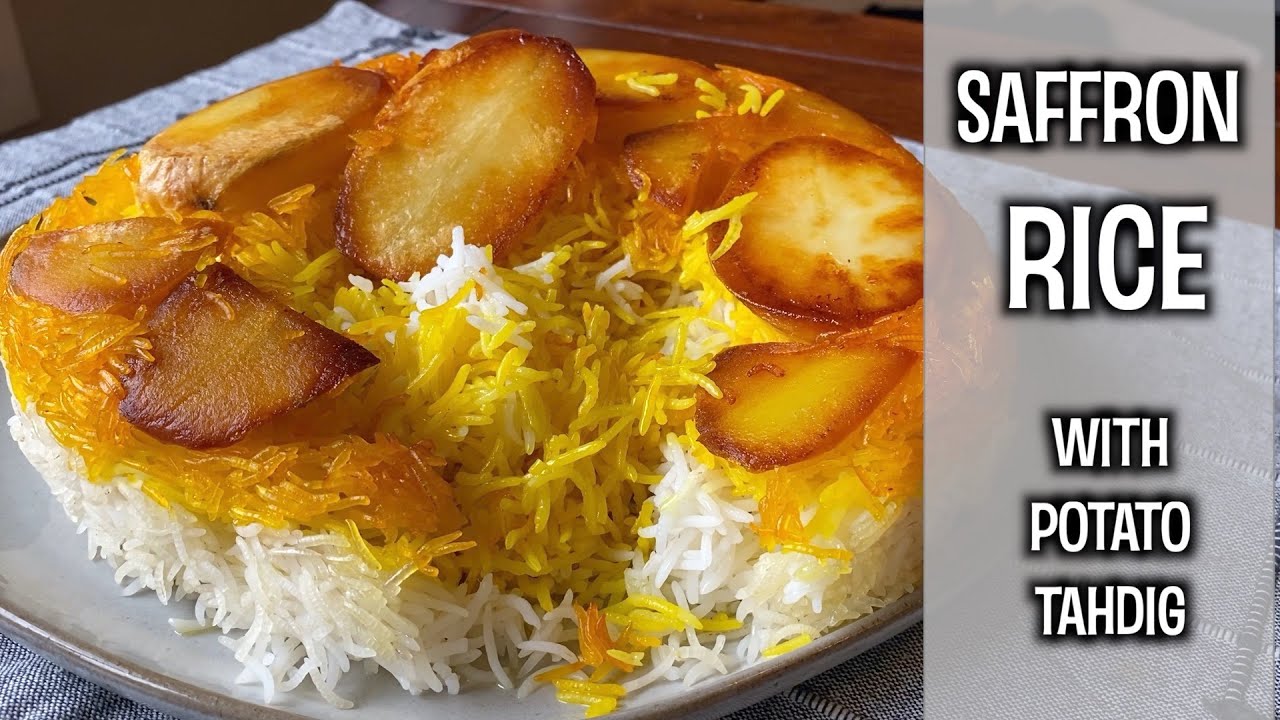 Saffron Rice With Potato Tahdig YouTube