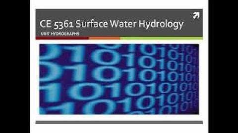 ce5361 lesson12 unit hydrographs background