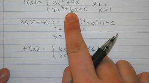 Making a Piecewise Function Differentiable