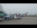 362 pete cabover with rbl carriers rolling out of the parking lot at louisville march 2024