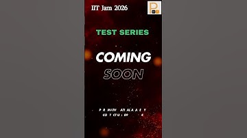 IIT JAM 2026 High Challenging Test Series | Totally NEW Questions  | Coming Very Soon... #iitjam