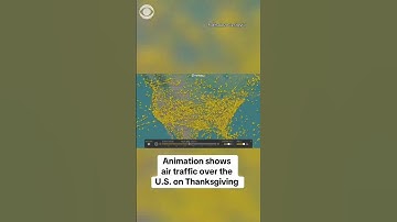 Flightradar24 animation shows planes flying over U.S. on Thanksgiving #shorts