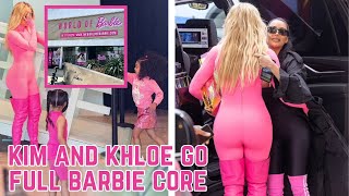KIM AND KHLOE KARDASHIAN Go Full Barbie Core with Chicago, True, Stormi and Dream