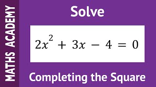 Solve 2x^2 3x 4=0 by Completing the Square