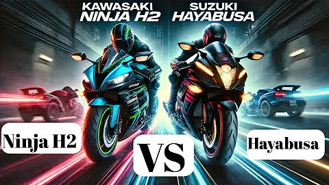 🔥 Kawasaki Ninja H2 vs Suzuki Hayabusa – Ultimate Drag Race! 🏍️💨