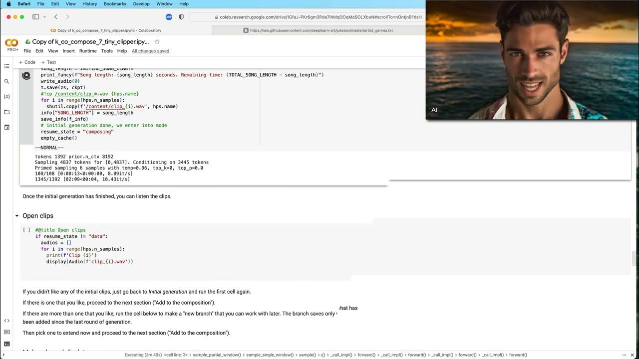 Ai music co composing with openai jukebox 4 running the ai model