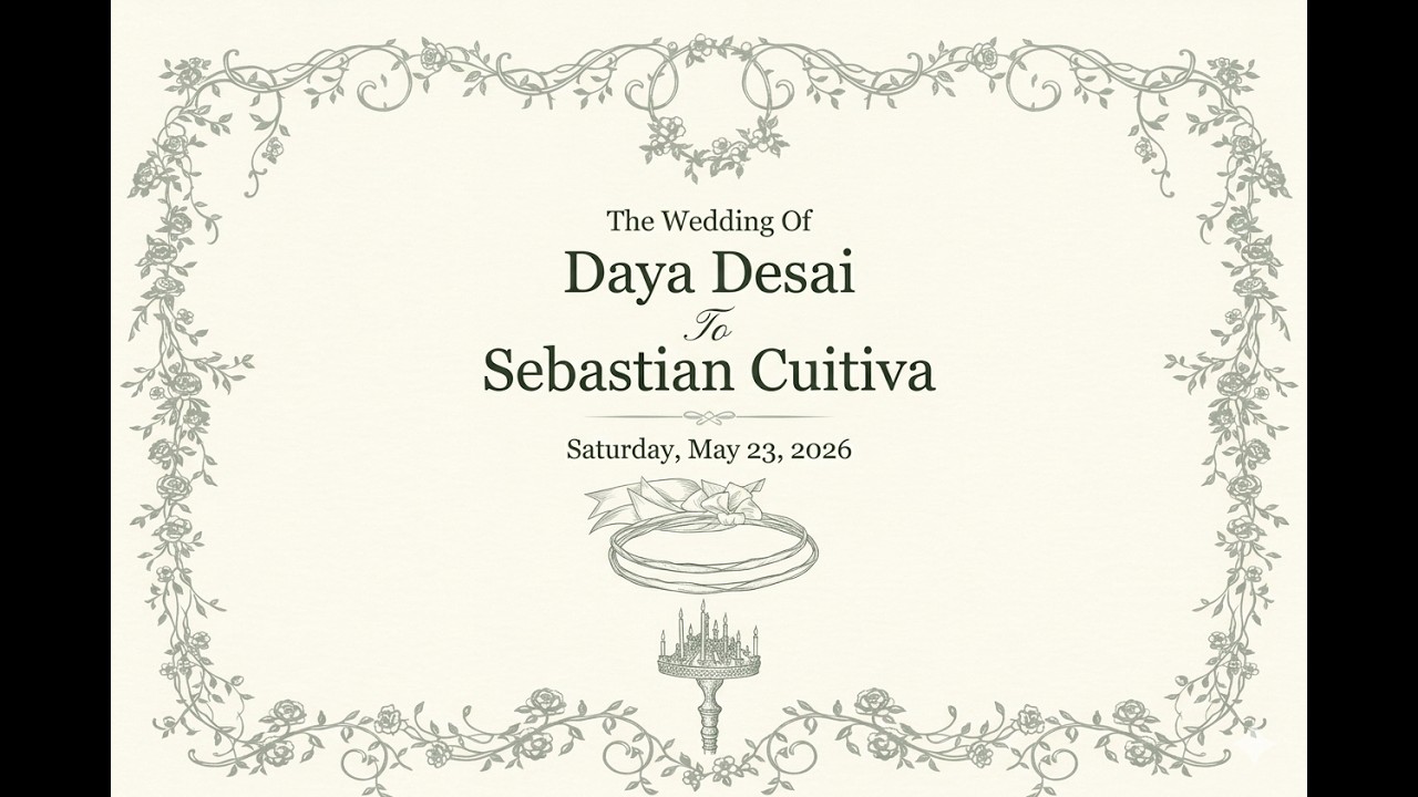 2026-05-23 The Wedding of Daya Desai & Sebastian Cuitiva