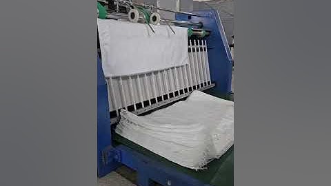 Automatic Bag Cutting & Stitching Machine With Flapper type conveyor & online twist Gusset