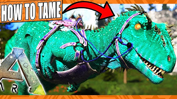 How To Tame Carcharodontosaurus (ARK Survival Evovled)