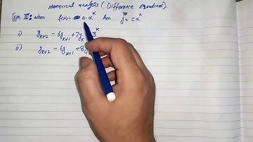 DIFFERENCE EQUATIONS TYPE#3 NUMERICAL ANALYSIS MSC MATHS WITH EXAMPLES IN URDU/HINDI