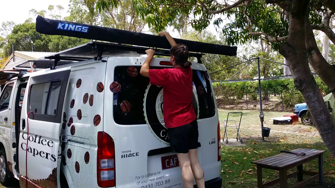 4wd Kings Awning Swivels From The Side To The Rear Of The Van YouTube