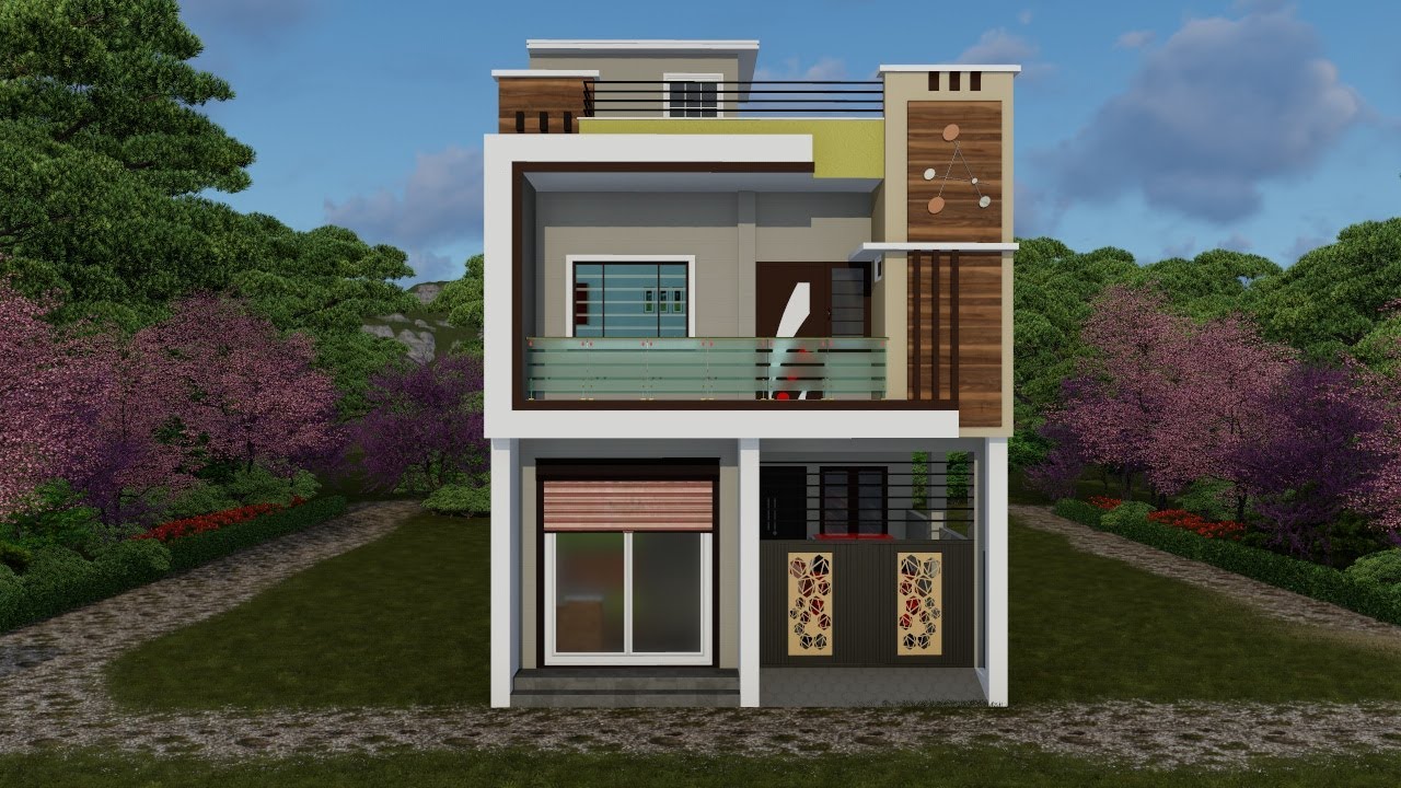 21x45 House Design 3D | 945 Sqft | 105 Gaj | Residential & Rental | Modern Design | 6x14 Meters