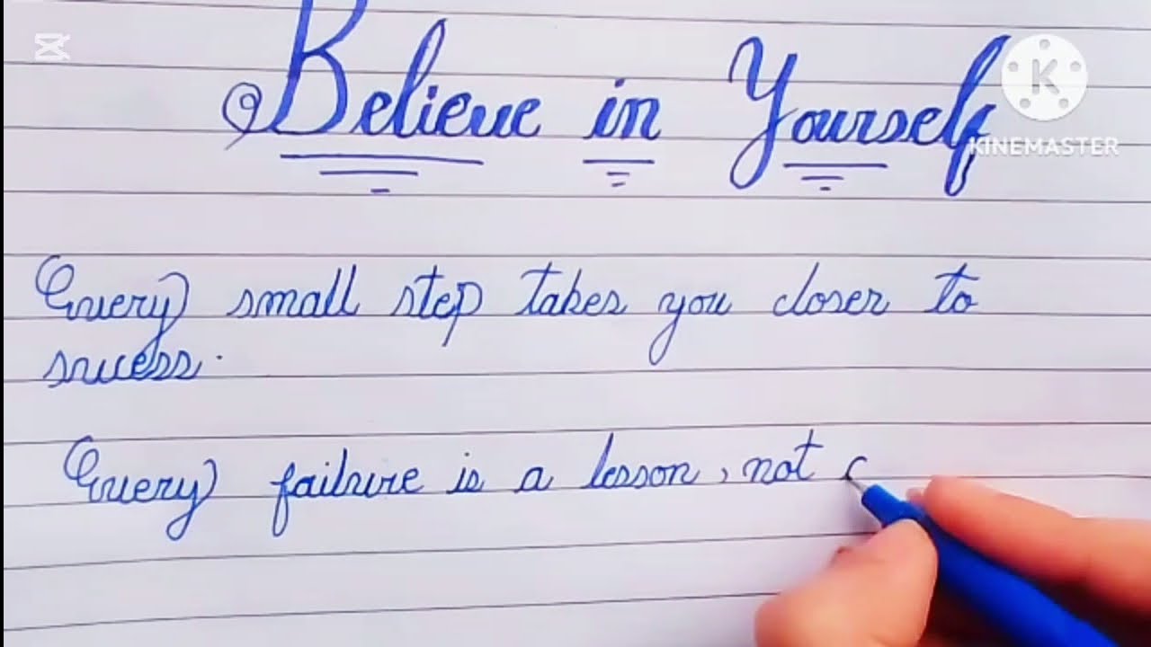 BLUE POINTER WRITING ️ SATISFYING HANDWRITING VIDEO 💙 - YouTube