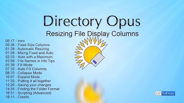 Directory Opus 12: Resizing File Display Columns, and Folder Formats.