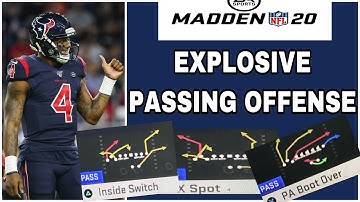 MADDEN 20- MOST EXPLOSIVE PASSING OFFENSE. GUN BUNCH TE MINI SCHEME TO DOT YOUR OPPONENT UP ALL GAME