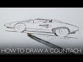 How to draw the amazing lamborghini countach  step by step instructions