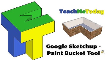 Google Sketchup Tutorial - Paint Bucket Tool