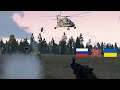 Ukraine soldiers shut down Mi 8 Helicopter and getting bombed after in Arma 3