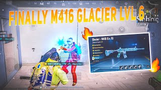 Finally l upgraded my M416 Glacier ❄️ to level 6 🥶 | crazy M416 sprays and insane car tracing 😱