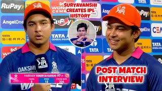 Vaibhav Suryavanshi Post Match Interview RR Vs SRH IPL 2026 | Vaibhav Suryavanshi IPL Interview