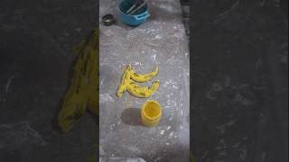#viral chalk making and painting 🖼 and craft banana 🍌 👌 😍 😋