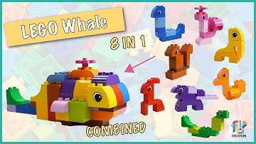 LEGO DUPLO Whale with LEGO Education Animal Bingo Set (45509) // Antelope, Goat, Swan and much more