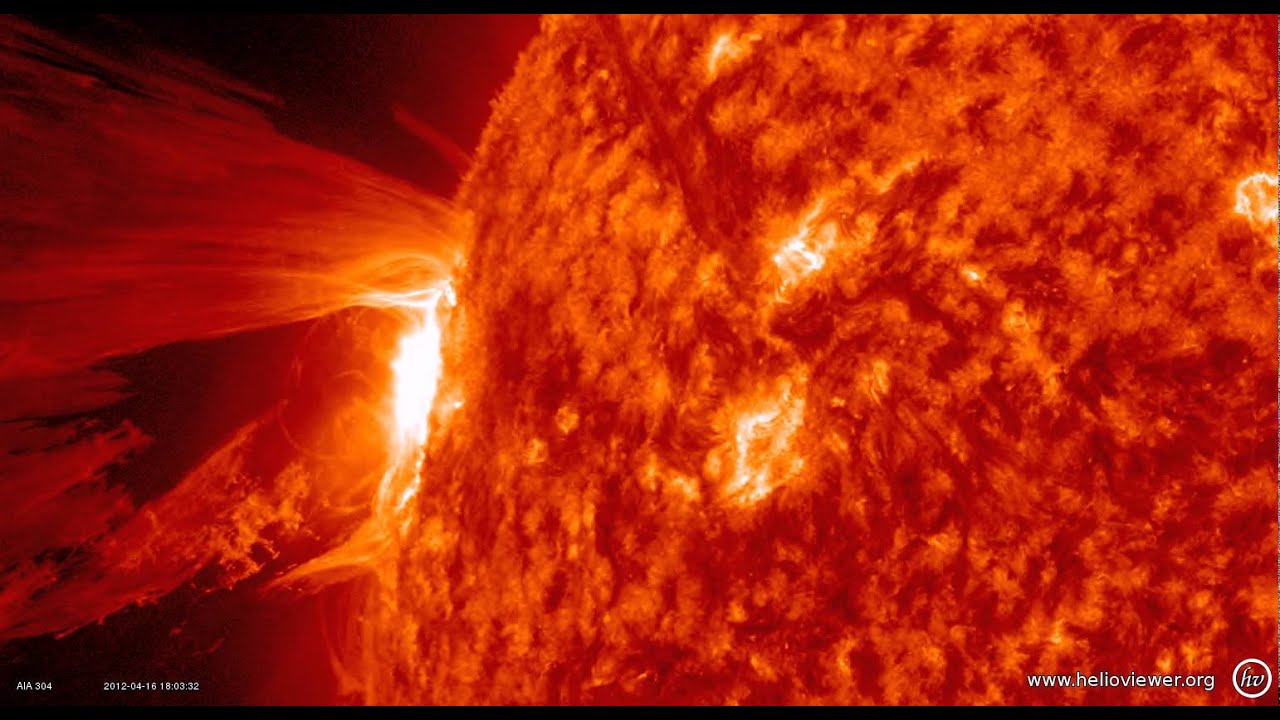 Spektakulärer M-Class Flare am 16. April - www.Sonnen-Sturm.info