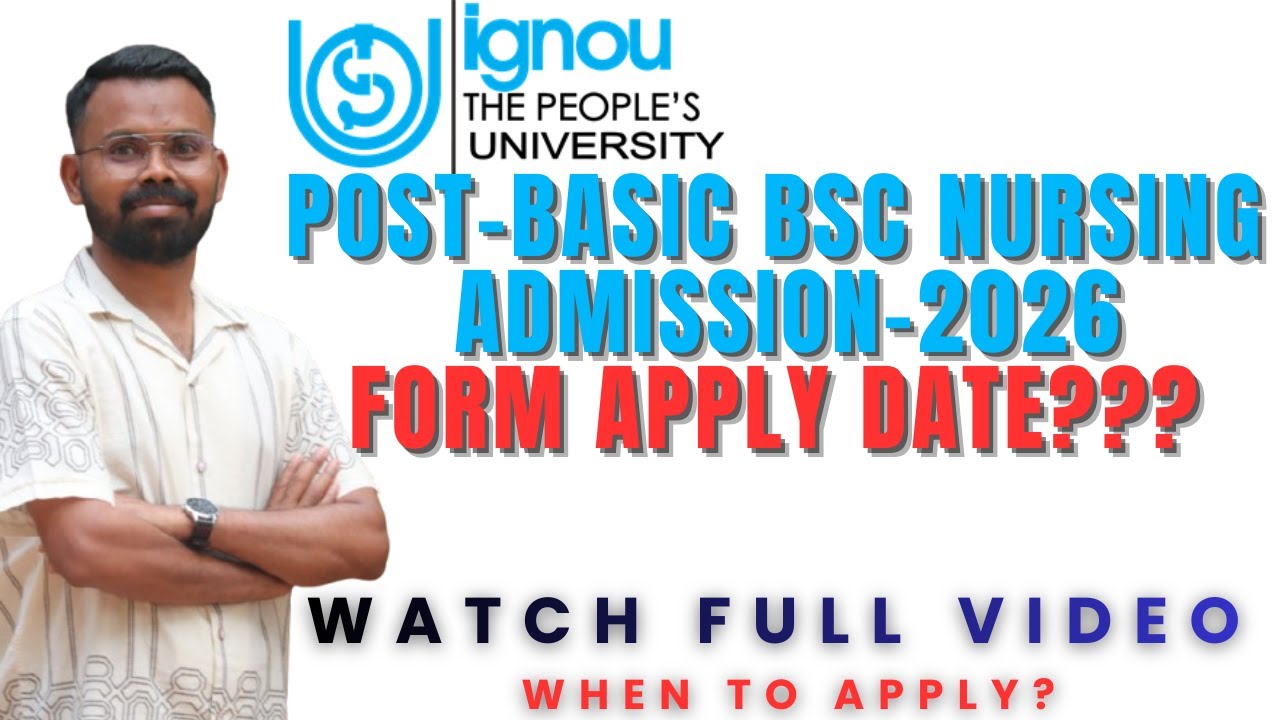 IGNOU POST BASIC BSC NURSING ENTRANCE TEST FORM LINK 2026 | IGNOU PBBSC ...