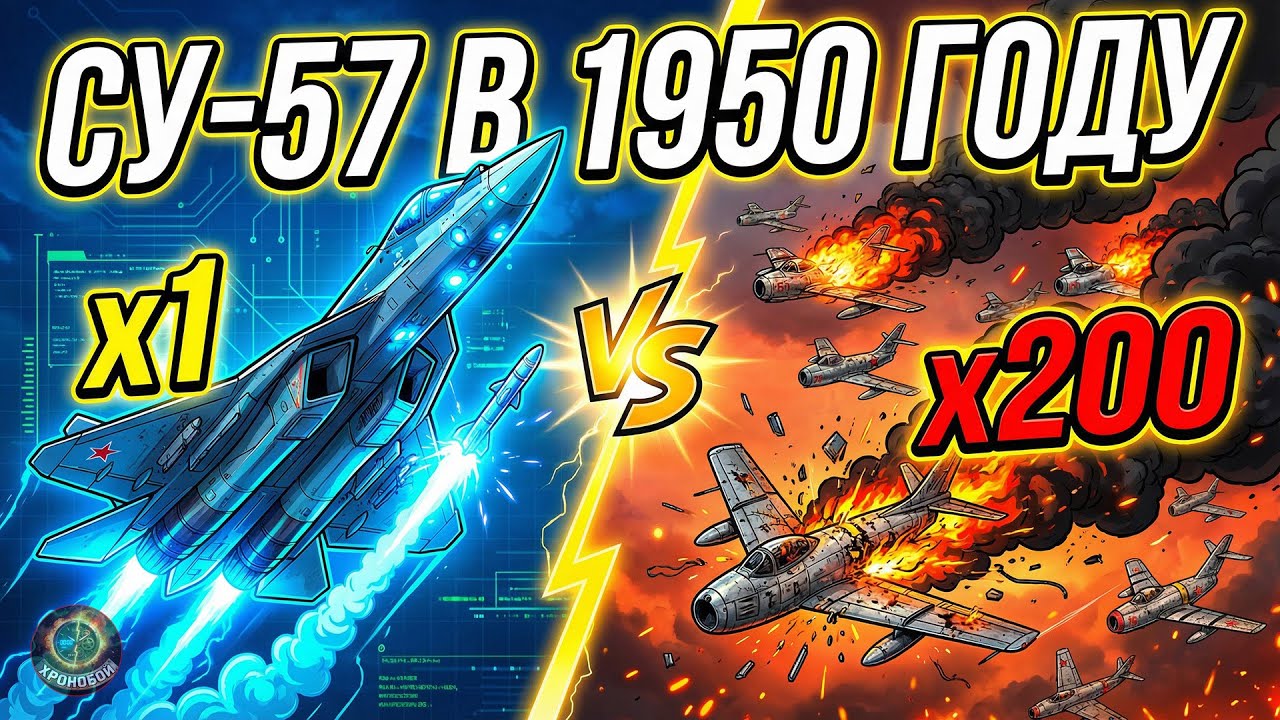 ЧТО ЕСЛИ СУ-57 появился в НЕБЕ НАД КОРЕЕЙ 1950? | 1 истребитель vs 200 МиГ-15