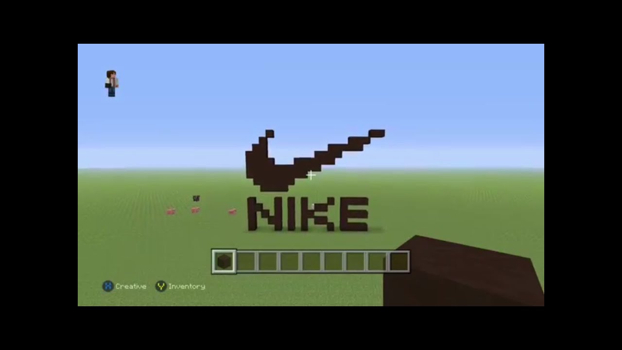 Minecraft: Making The Nike Logo - YouTube