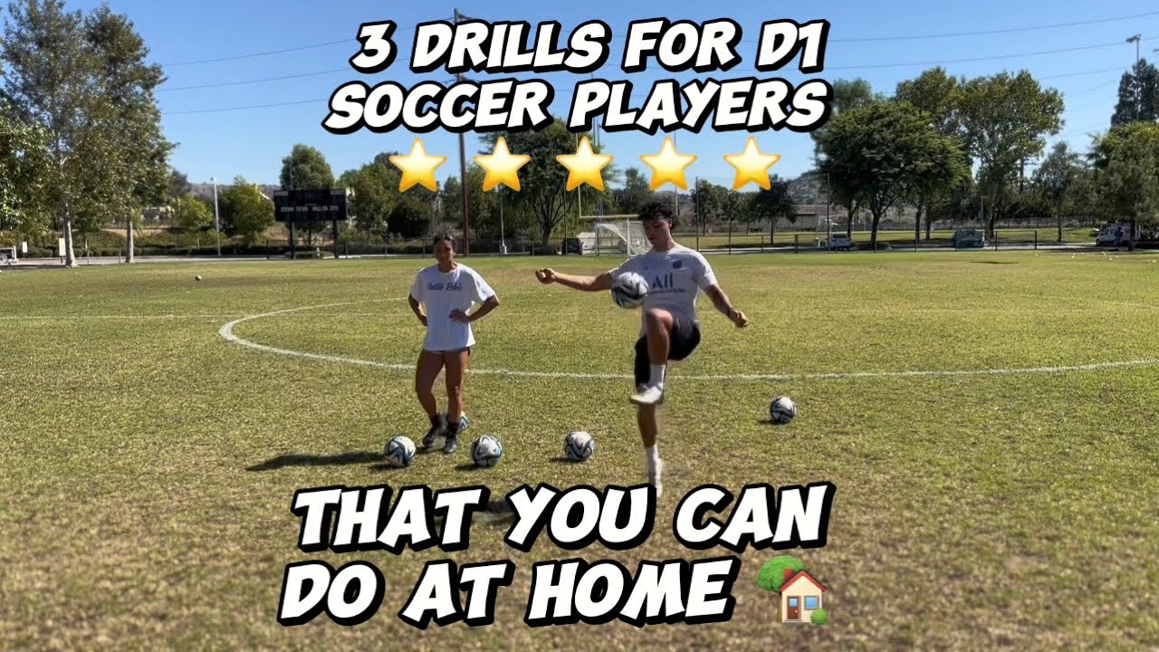 Three D1 Soccer Drills That You Can do at Home ⚽️⚽️🔋 - YouTube