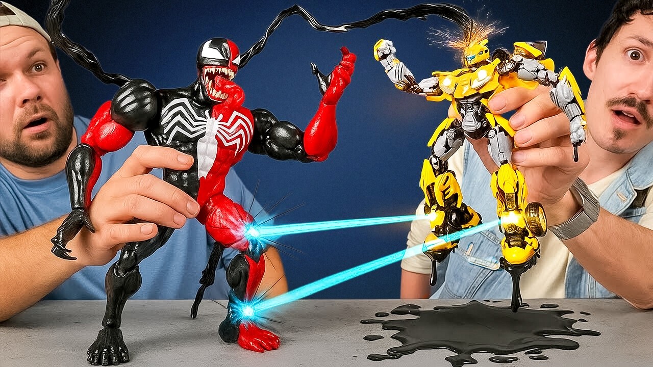 *Extreme DIY* Venom vs Bumblebee Transformer: Level 999+ DIY Battle Unlocked