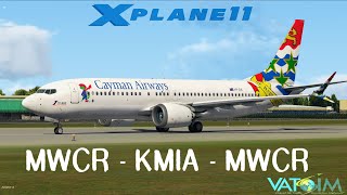 ?X-Plane 11 | Boeing B737-MAX8 | Cayman ✈ Miami ✈ Cayman | Cayman Airways OPS | VATSIM