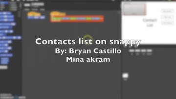 Contacts list on Snap!