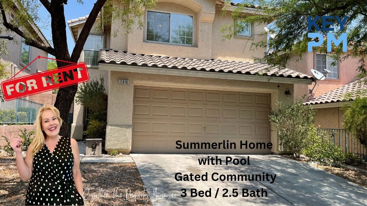 For Rent Summerlin Gated 3 Bedroom Home with Pool YouTube