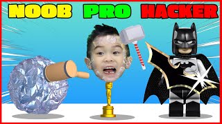 Foil Turning 3D!? NOOB vs PRO vs HACKER! In Real Life!  Kids Gameplay screenshot 5