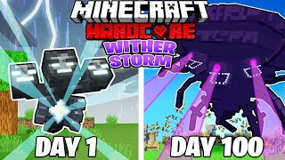 I Survived 100 Days as a WITHER STORM in Minecraft Hardcore World... (Hindi)