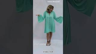 Vestido fácil.  Lo pidés encontrar en youtube Fabiana Marquesini  video Nro 554. #coser #marquesini