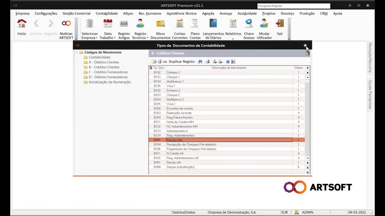 Como aplicar a isenção de IVA no software ARTSOFT