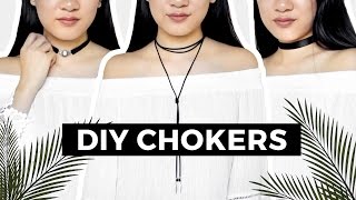 DIY Easy Chokers: 3 Ways! (Tumblr Inspired)